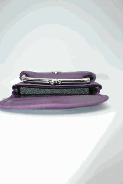 Monedero PIELNOBLE de boquilla con solapa Lila (3)