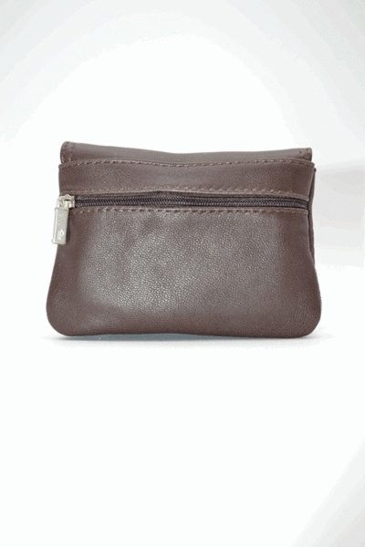 Monedero PIELNOBLE de boquilla con solapa marron (2)