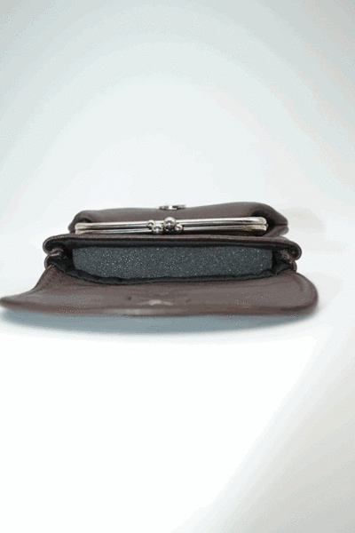 Monedero PIELNOBLE de boquilla con solapa marron (3)