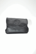 Monedero PIELNOBLE de boquilla con solapa negro