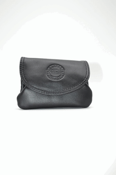 Monedero PIELNOBLE de boquilla con solapa negro