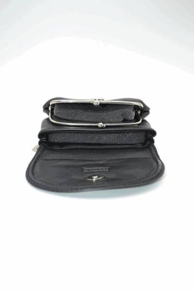 Monedero PIELNOBLE de boquilla con solapa negro (3)