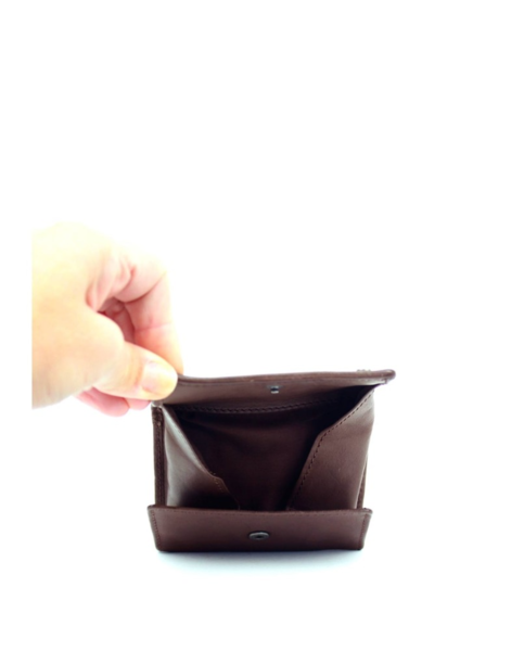 Monedero Stamp Atlas cuadrado marron