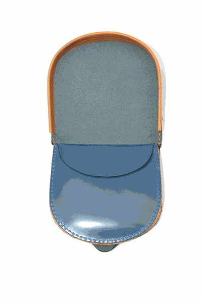 MONEDERO TACON DE PIEL UBRIQUE AZUL/MOSTAZA (3)