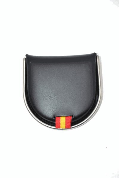 MONEDERO TACON DE PIEL UBRIQUE NEGRO