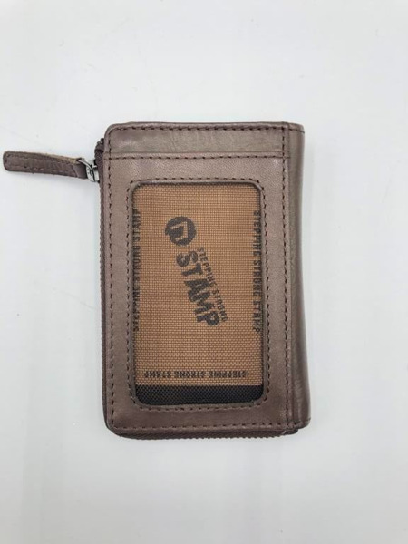 Monedero tarjetero STAMP Atlas marron