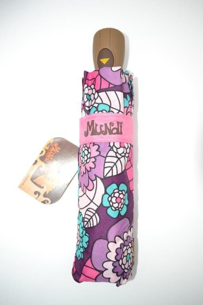 Paraguas MUNDI corto automatico flores rosa (1)