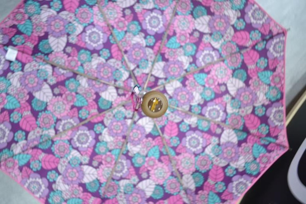 Paraguas MUNDI corto automatico flores rosa (2)