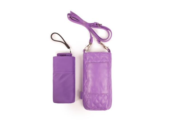 Paraguas VOGUE mini con bolsa morado