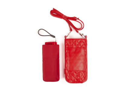 Paraguas VOGUE mini con bolsa rojo