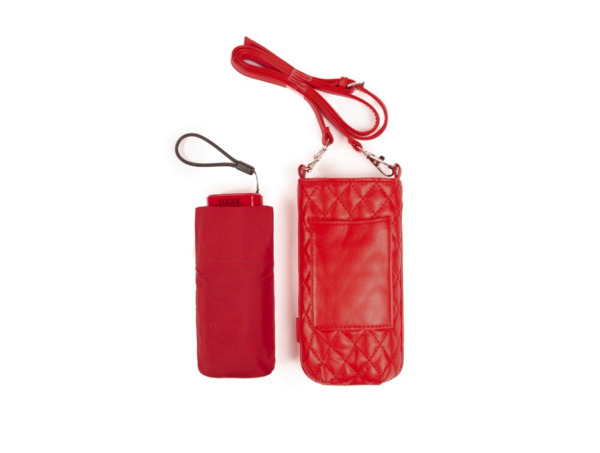 Paraguas VOGUE mini con bolsa rojo