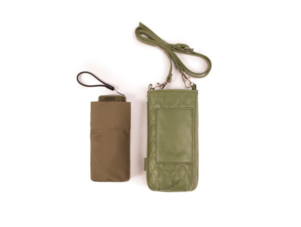 Paraguas VOGUE mini con bolsa verde